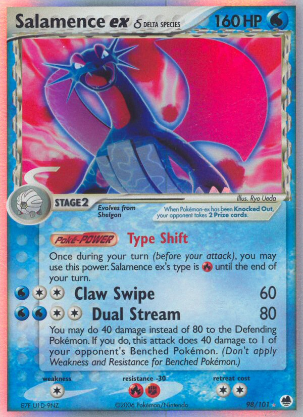 Salamence ex (98/101) (Delta Species) [EX: Dragon Frontiers] | Good Games North