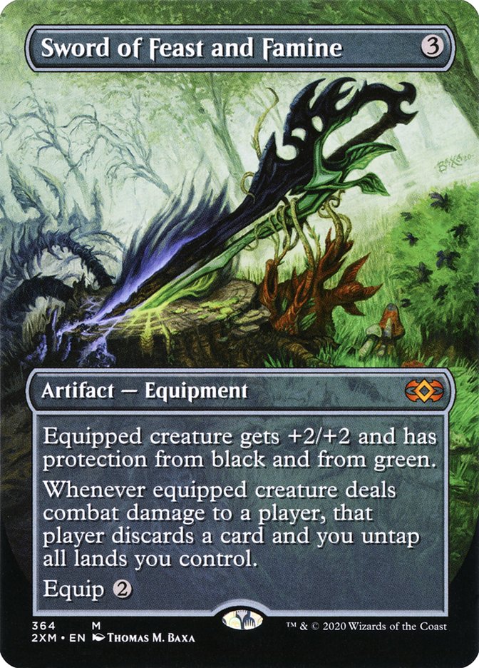 Sword of Feast and Famine (Borderless) [Double Masters] | Good Games North
