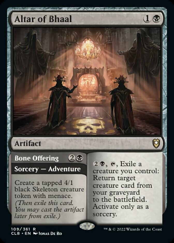 Altar of Bhaal // Bone Offering [Commander Legends: Battle for Baldur's Gate] | Good Games North