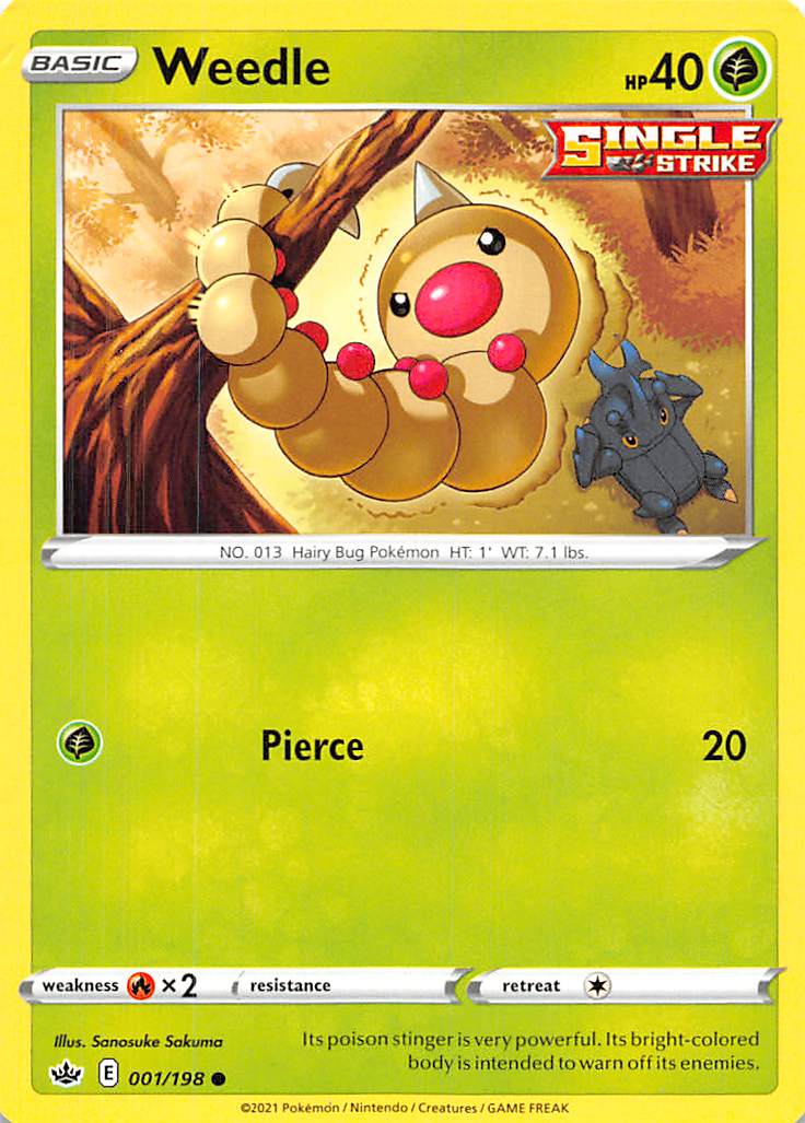 Weedle (001/198) [Sword & Shield: Chilling Reign] | Good Games North