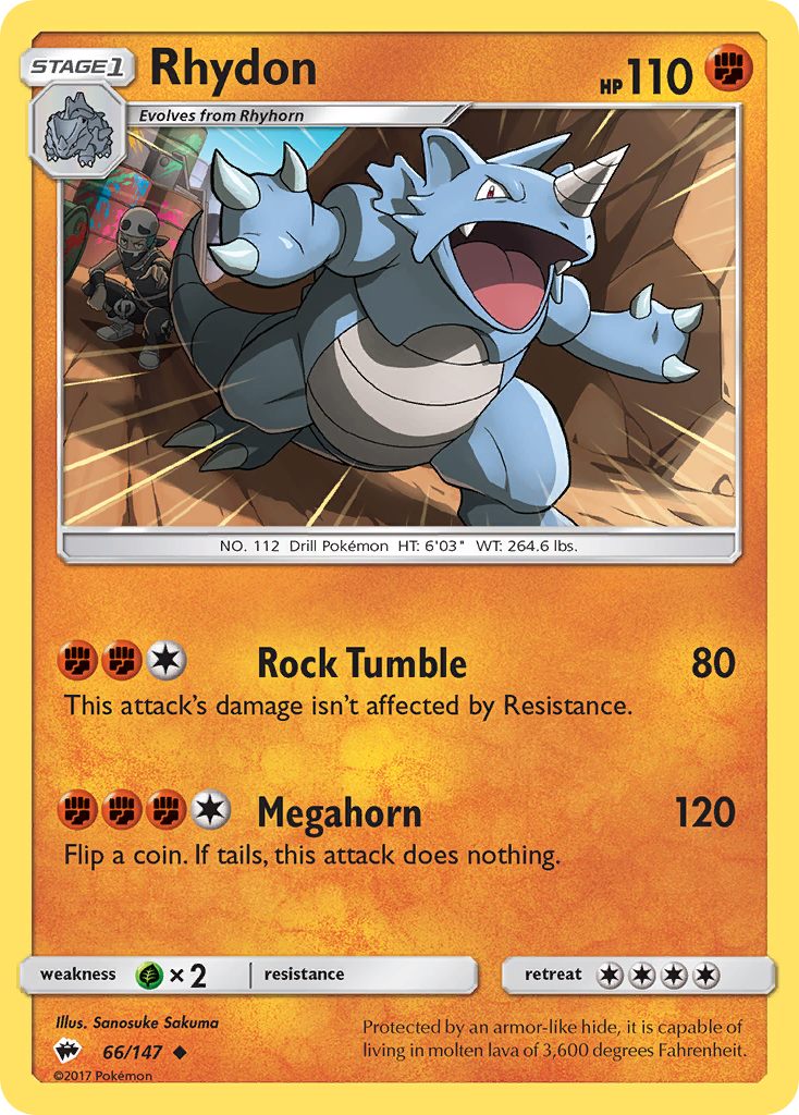 Rhydon (66/147) [Sun & Moon: Burning Shadows] | Good Games North