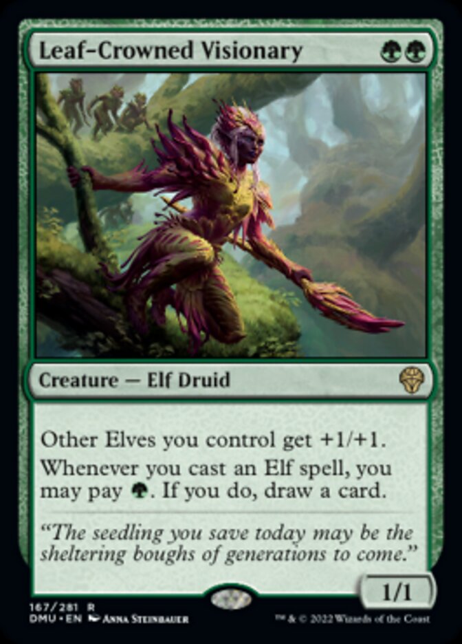Leaf-Crowned Visionary [Dominaria United] | Good Games North
