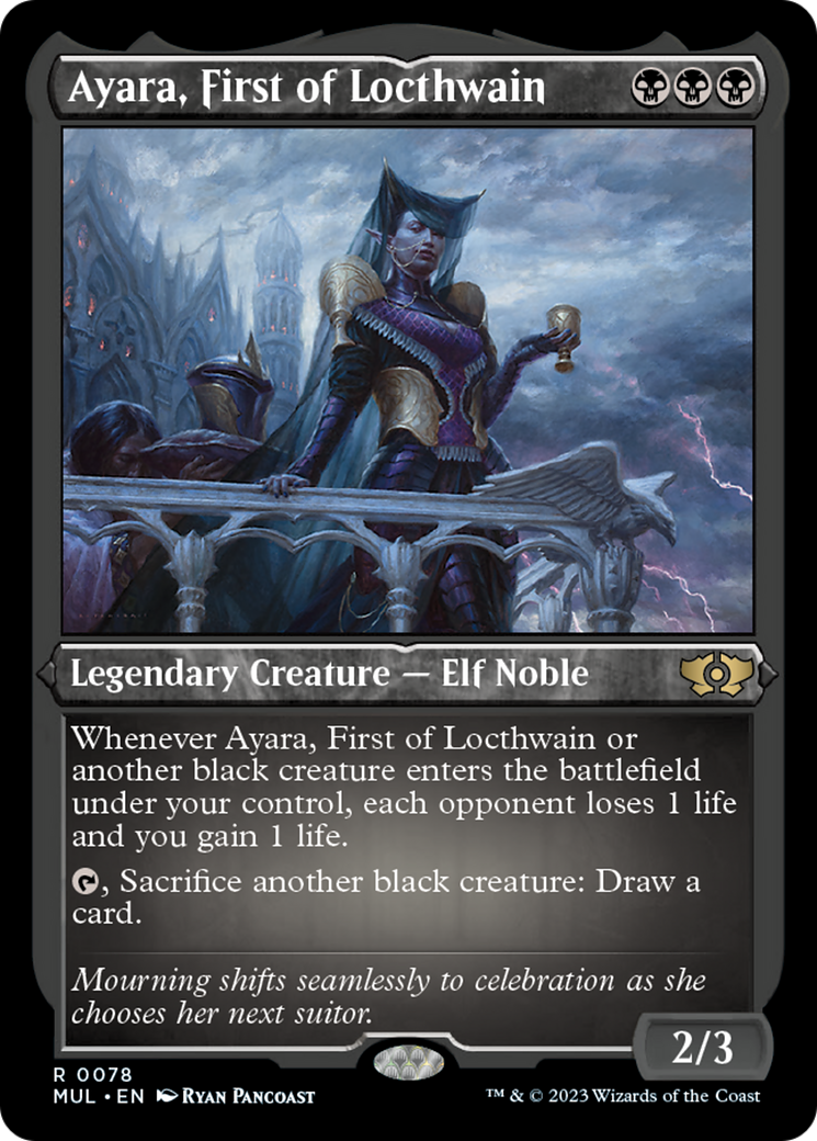 Ayara, First of Locthwain (Foil Etched) [Multiverse Legends] | Good Games North
