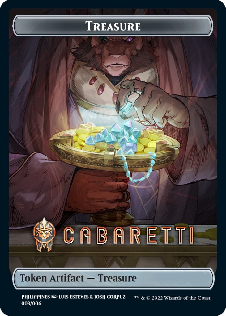 Treasure Token (Cabaretti) (Southeast Asia Artists) [Streets of New Capenna Tokens] | Good Games North