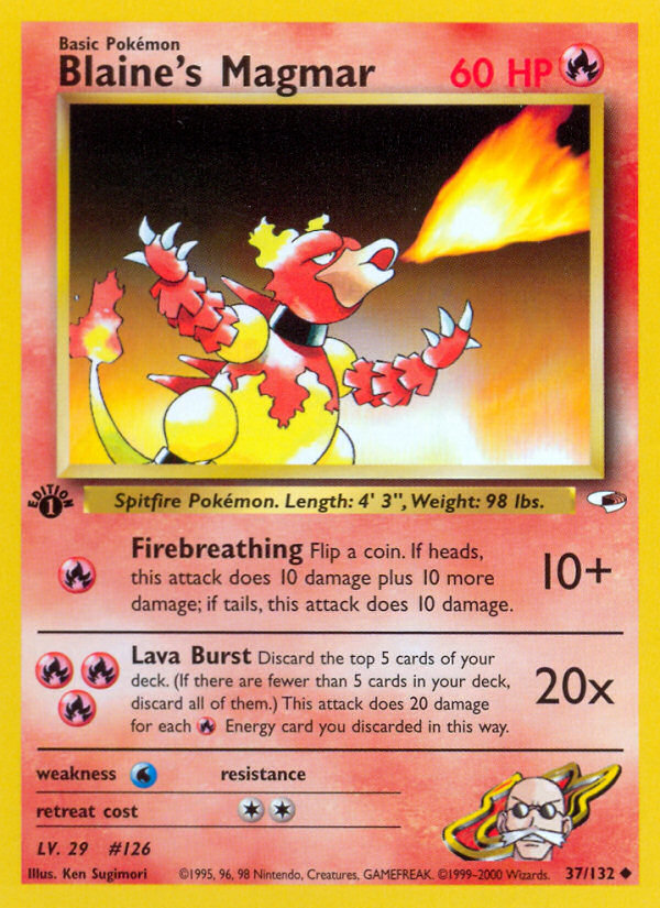 Blaine's Magmar (37/132) [Gym Heroes 1st Edition] | Good Games North
