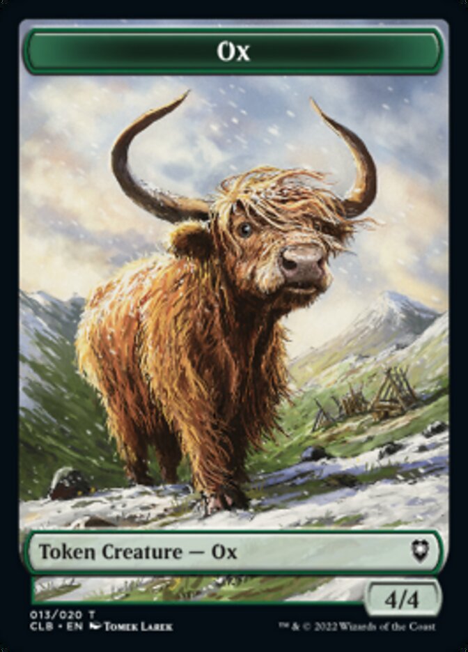 Treasure // Ox Double-sided Token [Commander Legends: Battle for Baldur's Gate Tokens] | Good Games North