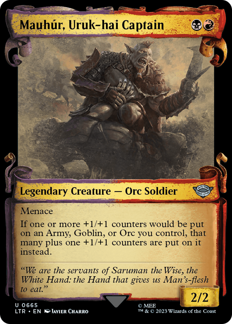 Mauhur, Uruk-hai Captain [The Lord of the Rings: Tales of Middle-Earth Showcase Scrolls] | Good Games North