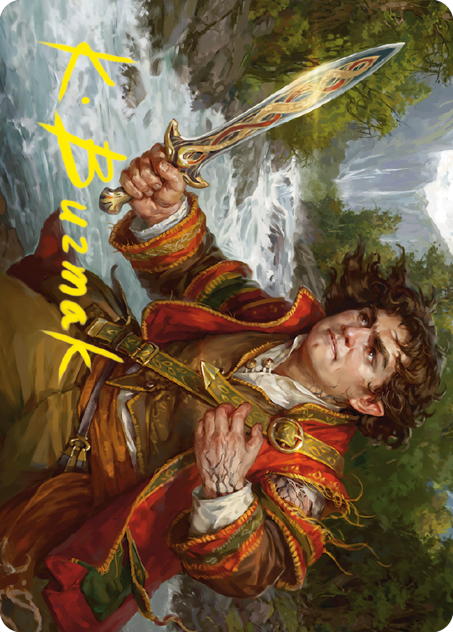 Frodo Baggins Art Card (16/81) (Gold-Stamped Signature) [The Lord of the Rings: Tales of Middle-earth Art Series] | Good Games North