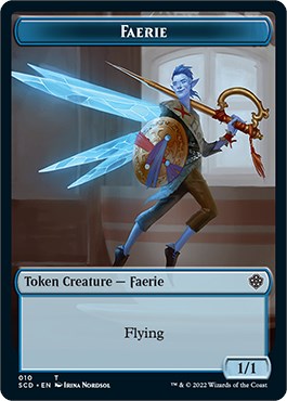 Cat Bird // Faerie Double-Sided Token [Starter Commander Decks] | Good Games North