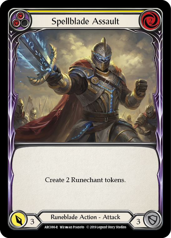 Spellblade Assault (Yellow) [ARC086-R] 1st Edition Rainbow Foil | Good Games North