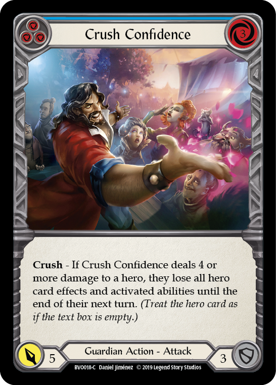 Crush Confidence (Blue) [BVO018-C] 1st Edition Normal | Good Games North