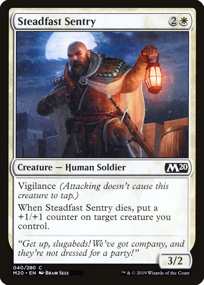 Steadfast Sentry [Core Set 2020] | Good Games North