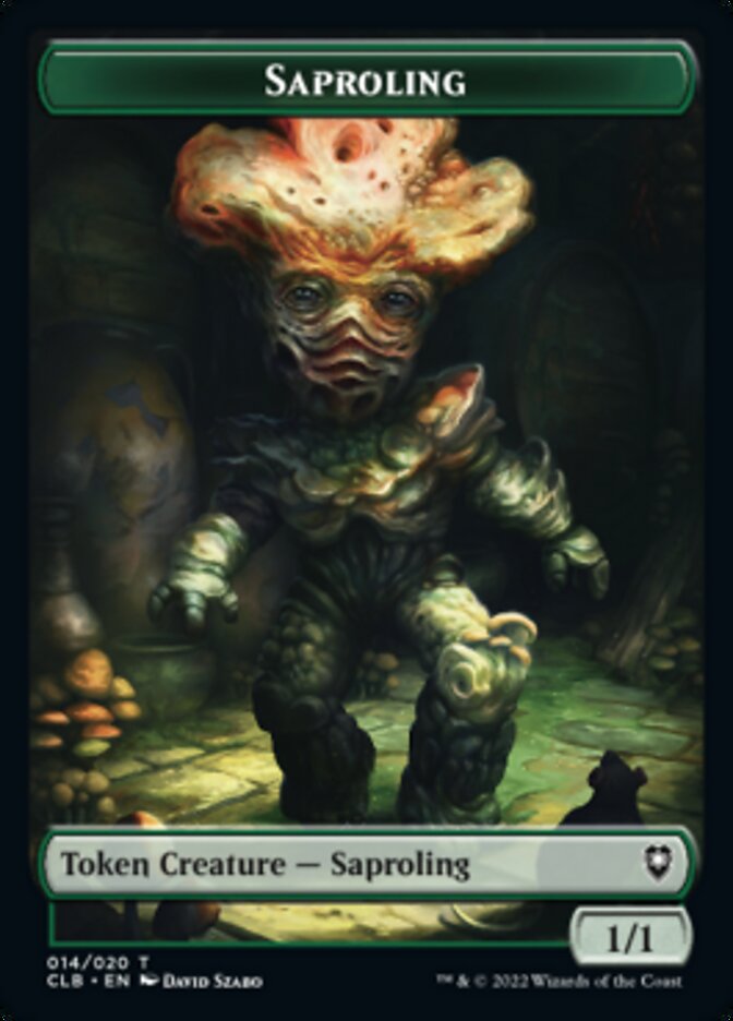 Treasure // Saproling Double-sided Token [Commander Legends: Battle for Baldur's Gate Tokens] | Good Games North