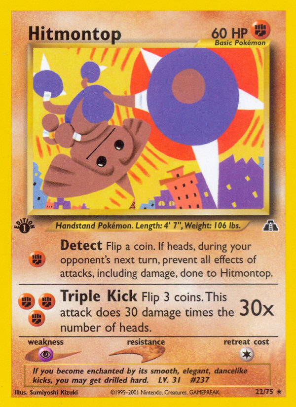 Hitmontop (22/75) [Neo Discovery 1st Edition] | Good Games North