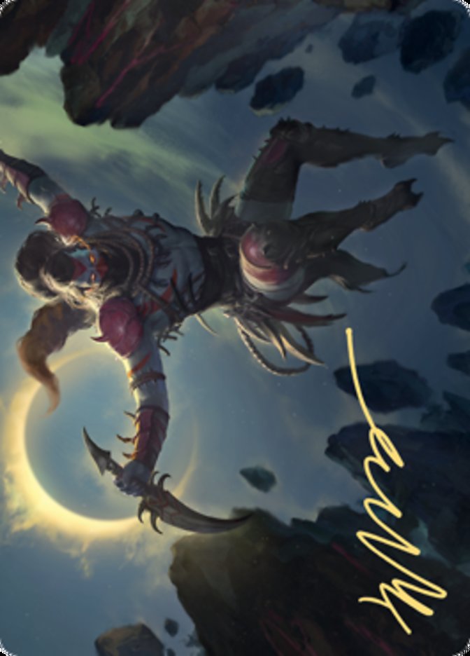 Nighthawk Scavenger Art Card (Gold-Stamped Signature) [Zendikar Rising Art Series] | Good Games North