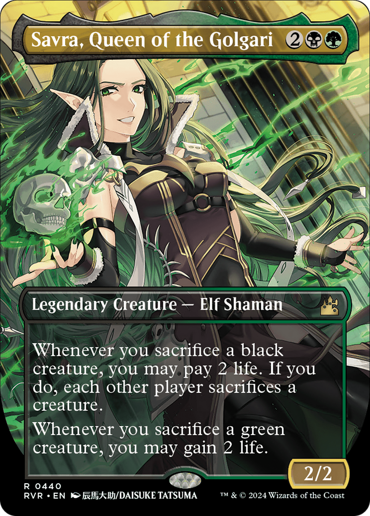 Savra, Queen of the Golgari (Anime Borderless) [Ravnica Remastered] | Good Games North