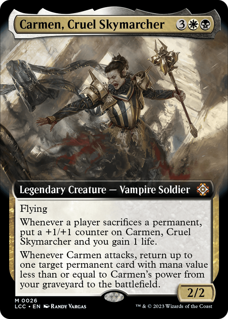 Carmen, Cruel Skymarcher (Extended Art) [The Lost Caverns of Ixalan Commander] | Good Games North