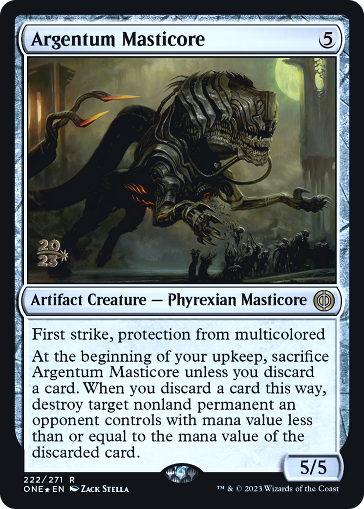 Argentum Masticore [Phyrexia: All Will Be One Prerelease Promos] | Good Games North