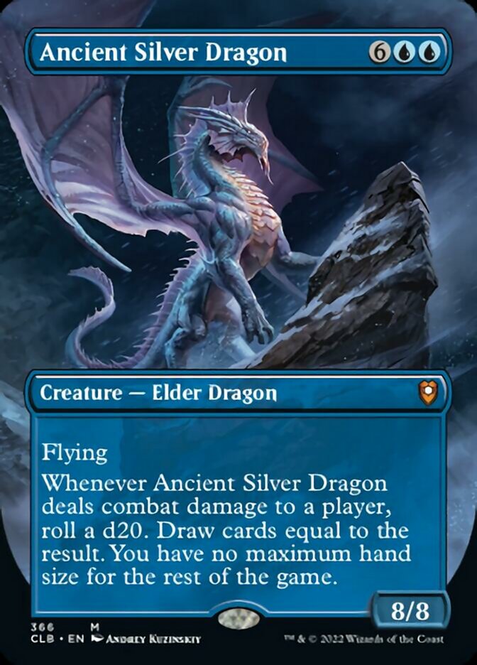 Ancient Silver Dragon (Borderless Alternate Art) [Commander Legends: Battle for Baldur's Gate] | Good Games North