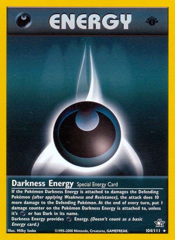 Darkness Energy (104/111) [Neo Genesis 1st Edition] | Good Games North