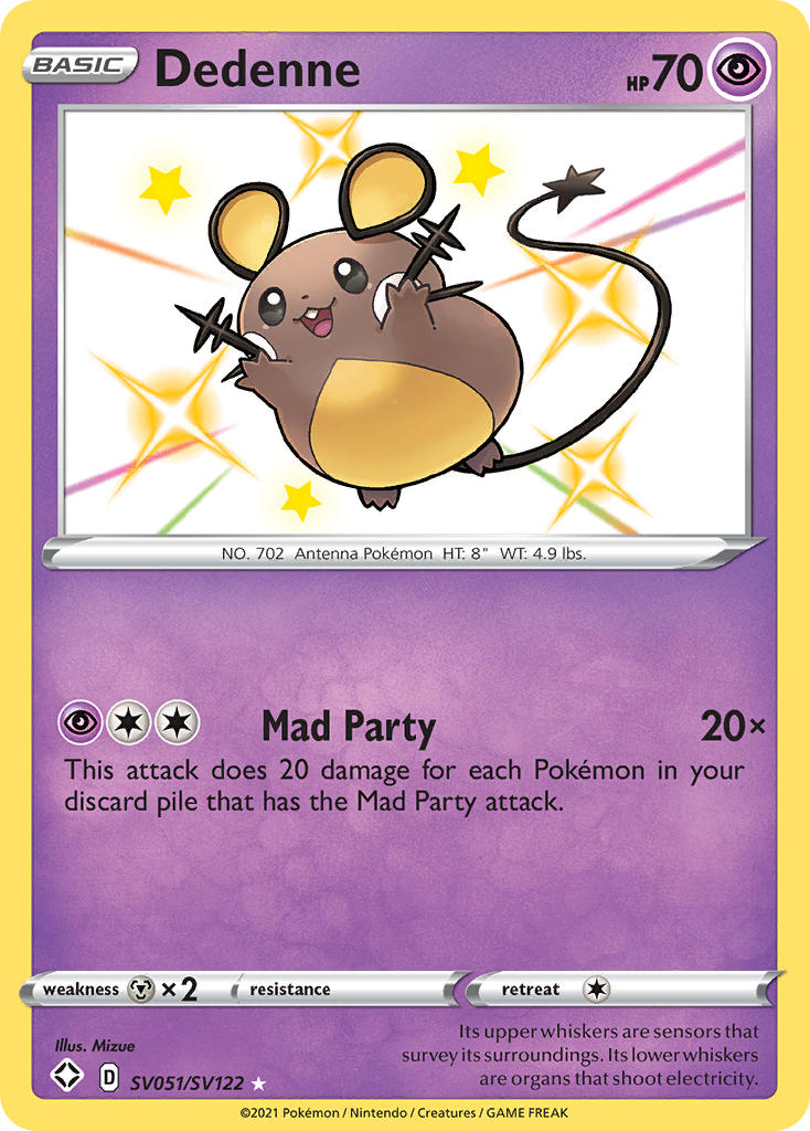 Dedenne (SV051/SV122) [Sword & Shield: Shining Fates] | Good Games North