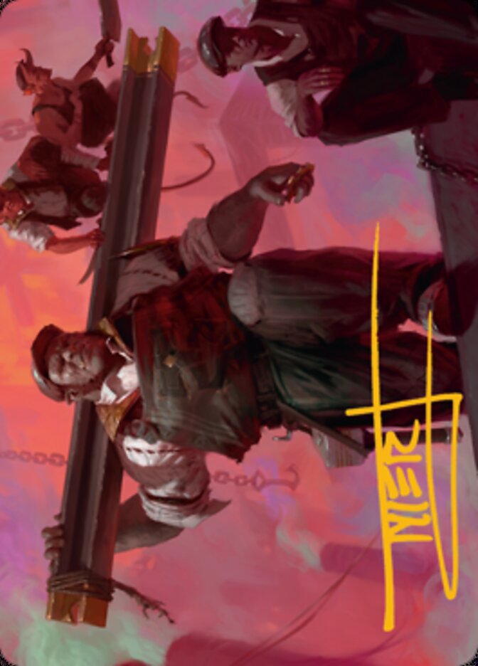 The Beamtown Bullies Art Card (Gold-Stamped Signature) [Streets of New Capenna Art Series] | Good Games North