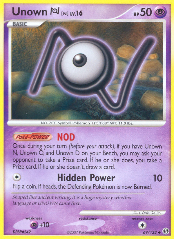 Unown N (69/132) [Diamond & Pearl: Secret Wonders] | Good Games North