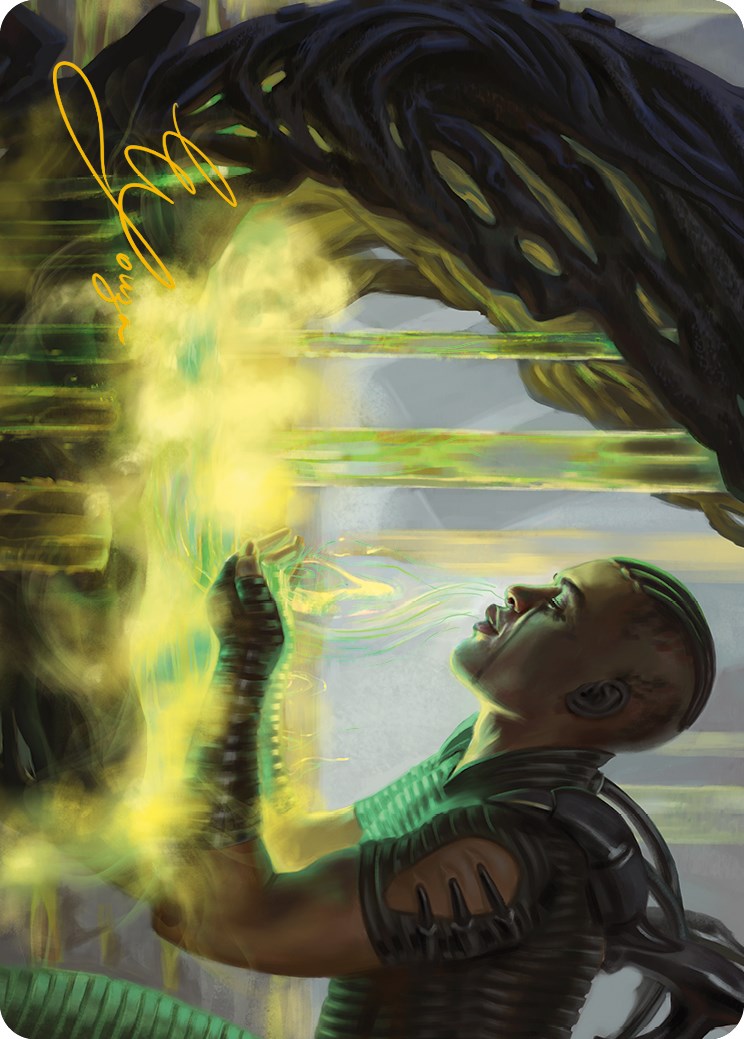 Necrogen Communion Art Card (Gold-Stamped Signature) [Phyrexia: All Will Be One Art Series] | Good Games North