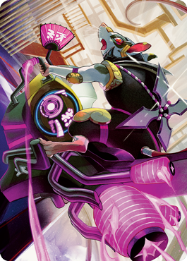 Nashi, Moon Sage's Scion Art Card [Kamigawa: Neon Dynasty Art Series] | Good Games North