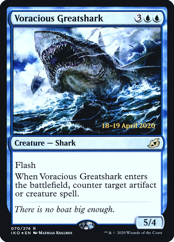 Voracious Greatshark  [Ikoria: Lair of Behemoths Prerelease Promos] | Good Games North