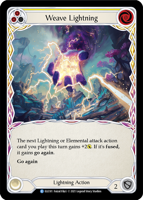 Weave Lightning (Yellow) [ELE181] (Tales of Aria)  1st Edition Normal | Good Games North