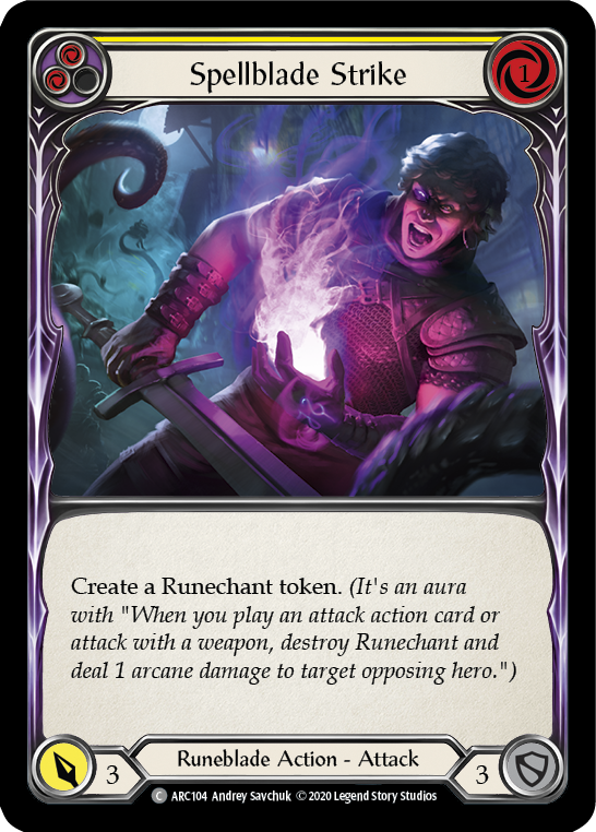 Spellblade Strike (Yellow) [U-ARC104] Unlimited Rainbow Foil | Good Games North