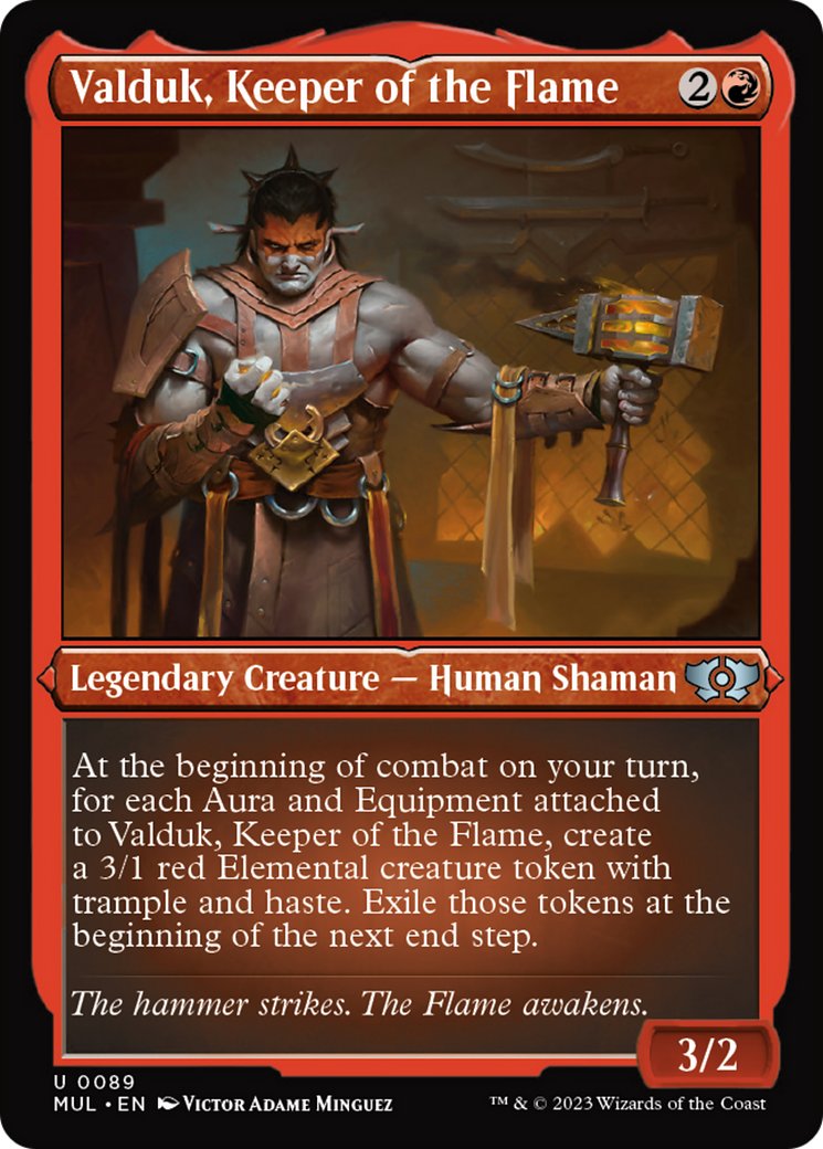 Valduk, Keeper of the Flame (Foil Etched) [Multiverse Legends] | Good Games North
