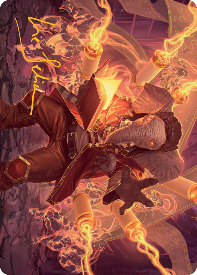 Quintorius, Loremaster Art Card (52) (Gold-Stamped Signature) [March of the Machine Art Series] | Good Games North