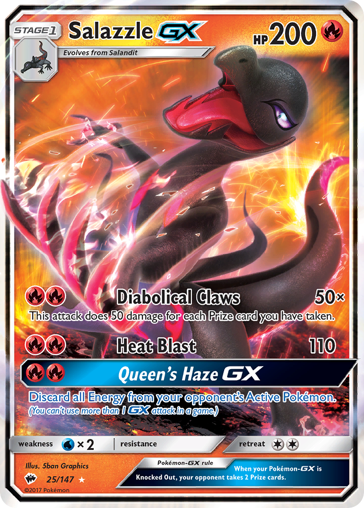 Salazzle GX (25/147) [Sun & Moon: Burning Shadows] | Good Games North
