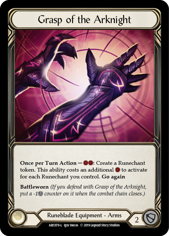 Grasp of the Arknight [ARC078-L] 1st Edition Cold Foil | Good Games North