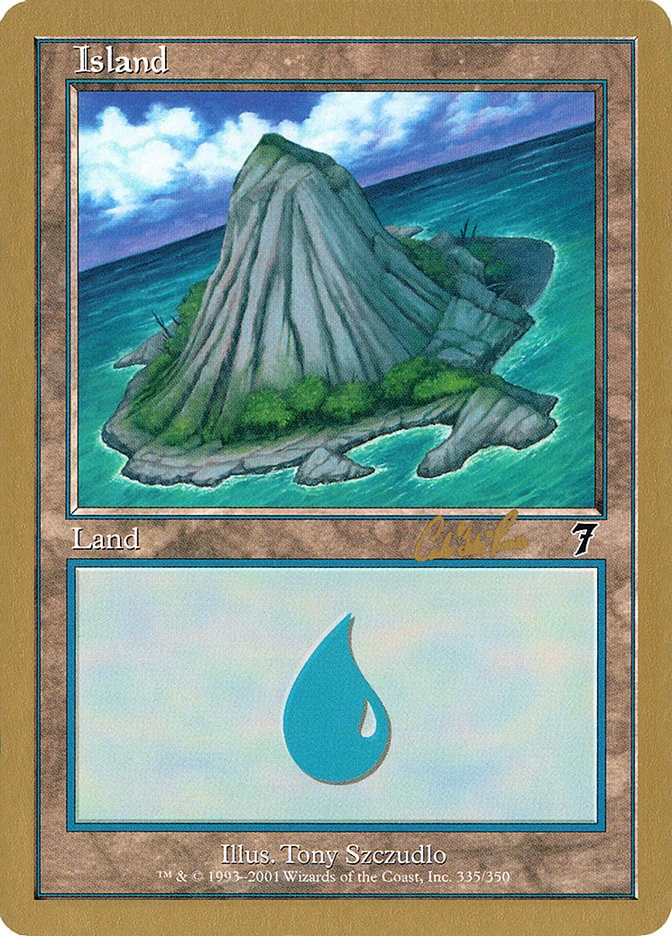 Island (cr335b) (Carlos Romao) [World Championship Decks 2002] | Good Games North