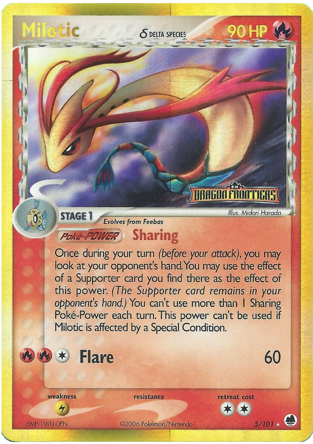 Milotic (5/101) (Delta Species) (Stamped) [EX: Dragon Frontiers] | Good Games North