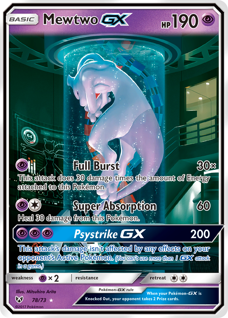 Mewtwo GX (78/73) [Sun & Moon: Shining Legends] | Good Games North