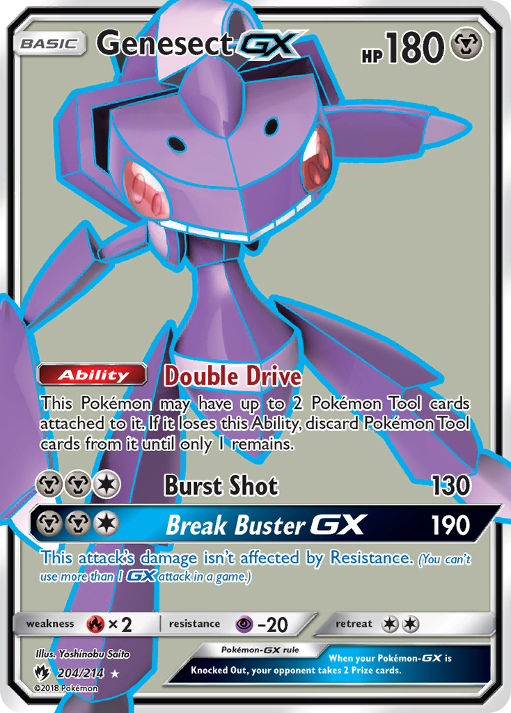 Genesect GX (204/214) [Sun & Moon: Lost Thunder] | Good Games North
