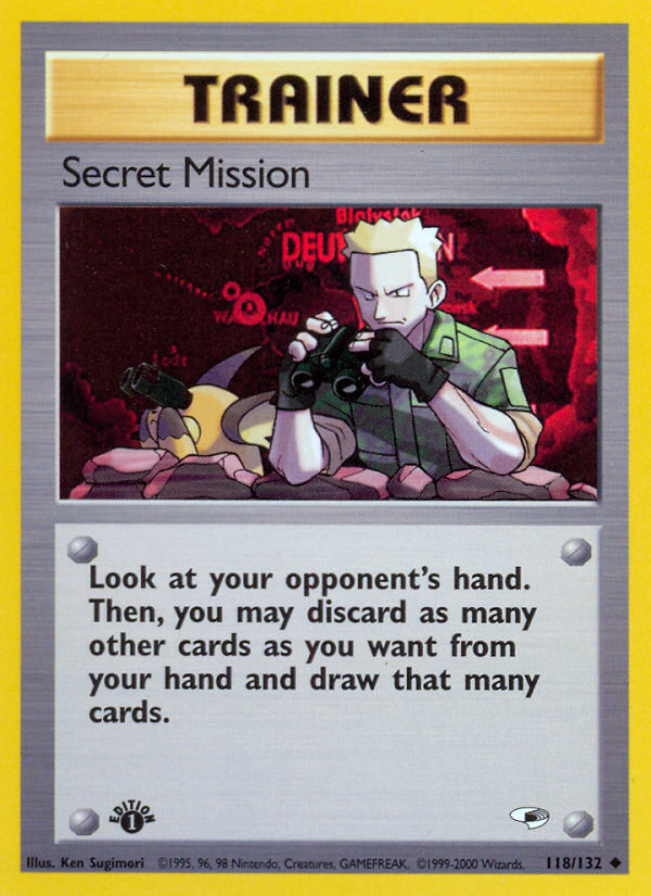 Secret Mission (118/132) [Gym Heroes 1st Edition] | Good Games North