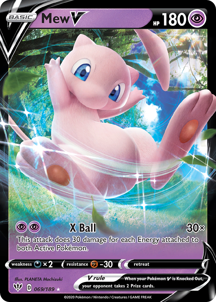 Mew V (069/189) (Jumbo Card) [Sword & Shield: Darkness Ablaze] | Good Games North