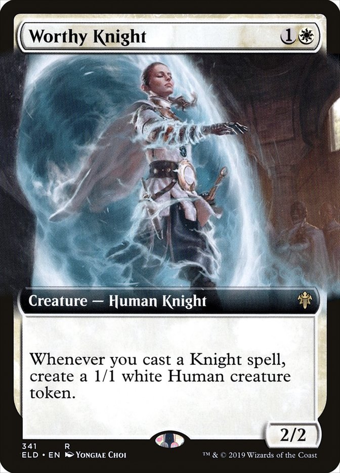 Worthy Knight (Extended Art) [Throne of Eldraine] | Good Games North
