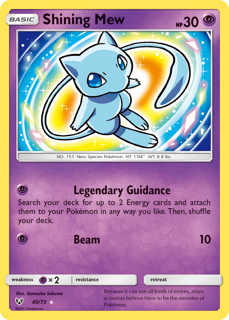 Shining Mew (40/73) [Sun & Moon: Shining Legends] | Good Games North