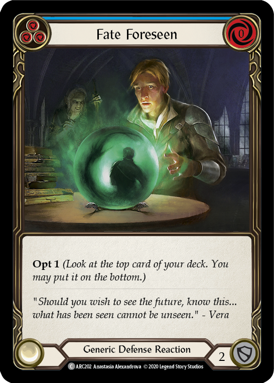 Fate Foreseen (Blue) [U-ARC202] Unlimited Rainbow Foil | Good Games North