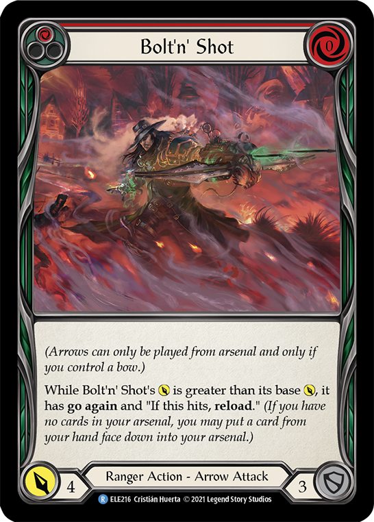 Bolt'n' Shot (Red) [ELE216] (Tales of Aria)  1st Edition Rainbow Foil | Good Games North
