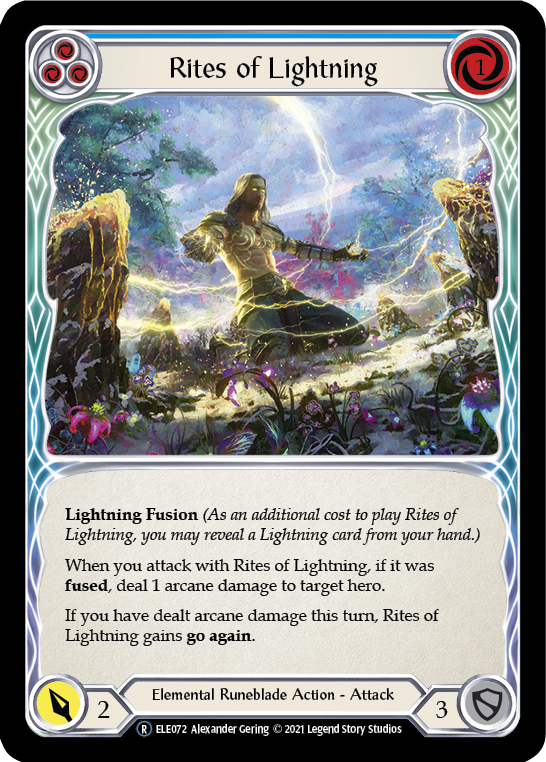 Rites of Lightning (Blue) [U-ELE072] Unlimited Rainbow Foil | Good Games North