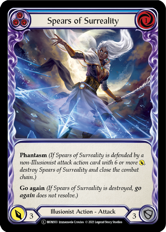 Spears of Surreality (Blue) [U-MON103-RF] Unlimited Rainbow Foil | Good Games North