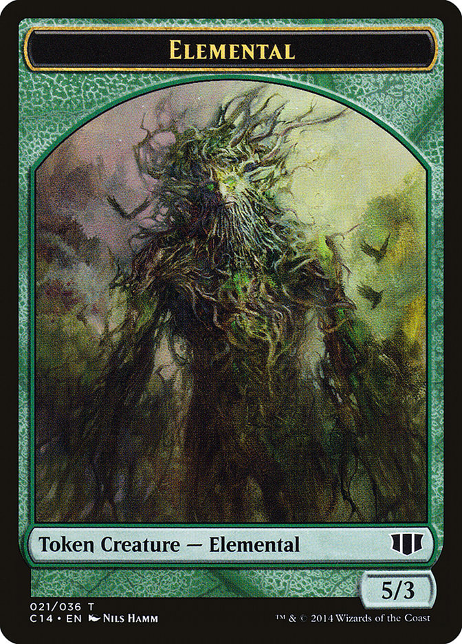 Elemental // Beast (019/036) Double-sided Token [Commander 2014 Tokens] | Good Games North