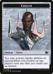 Teferi, Temporal Archmage Emblem // Zombie (011/036) Double-sided Token [Commander 2014 Tokens] | Good Games North